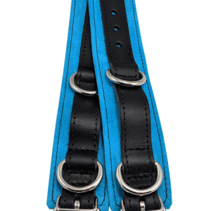 Bound2Please Teal Suede Cuffs