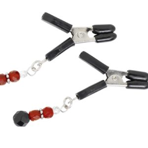 Red Beaded Clamps - Jumper Cable