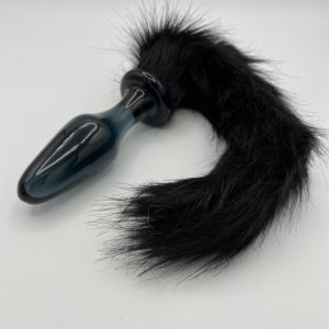 Midnight Fox Tail Glass Plug