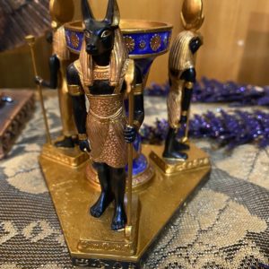 Anubis Horus & Sekhmet Voltive Candle Holder
