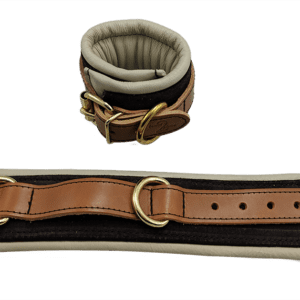 Chocolate/Brown Leather Padded Cuffs