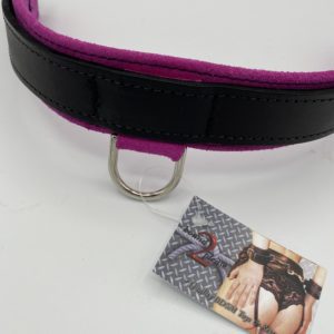 Pink Suede Drop D Collar