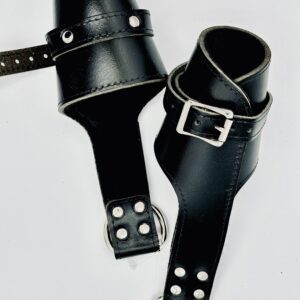 Leather Suspension Cuffs with Faux Fur