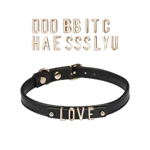 DIY Leather Choker with 21 Letters