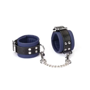 Cerulean Dominion ~Blue Leather Wrist Cuffs